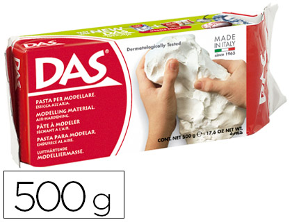 500g. pasta Das para modelar color blanco